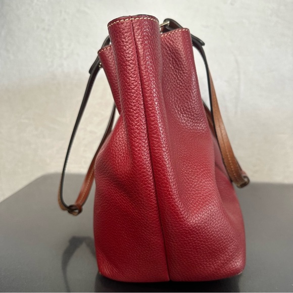 DOONEY & BOURKE Soft Pleated Pebble Grain Leather FLYNN Tote Shoulder Bag Large - Picture 2 of 16